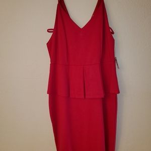 Pink Peplum mini dress